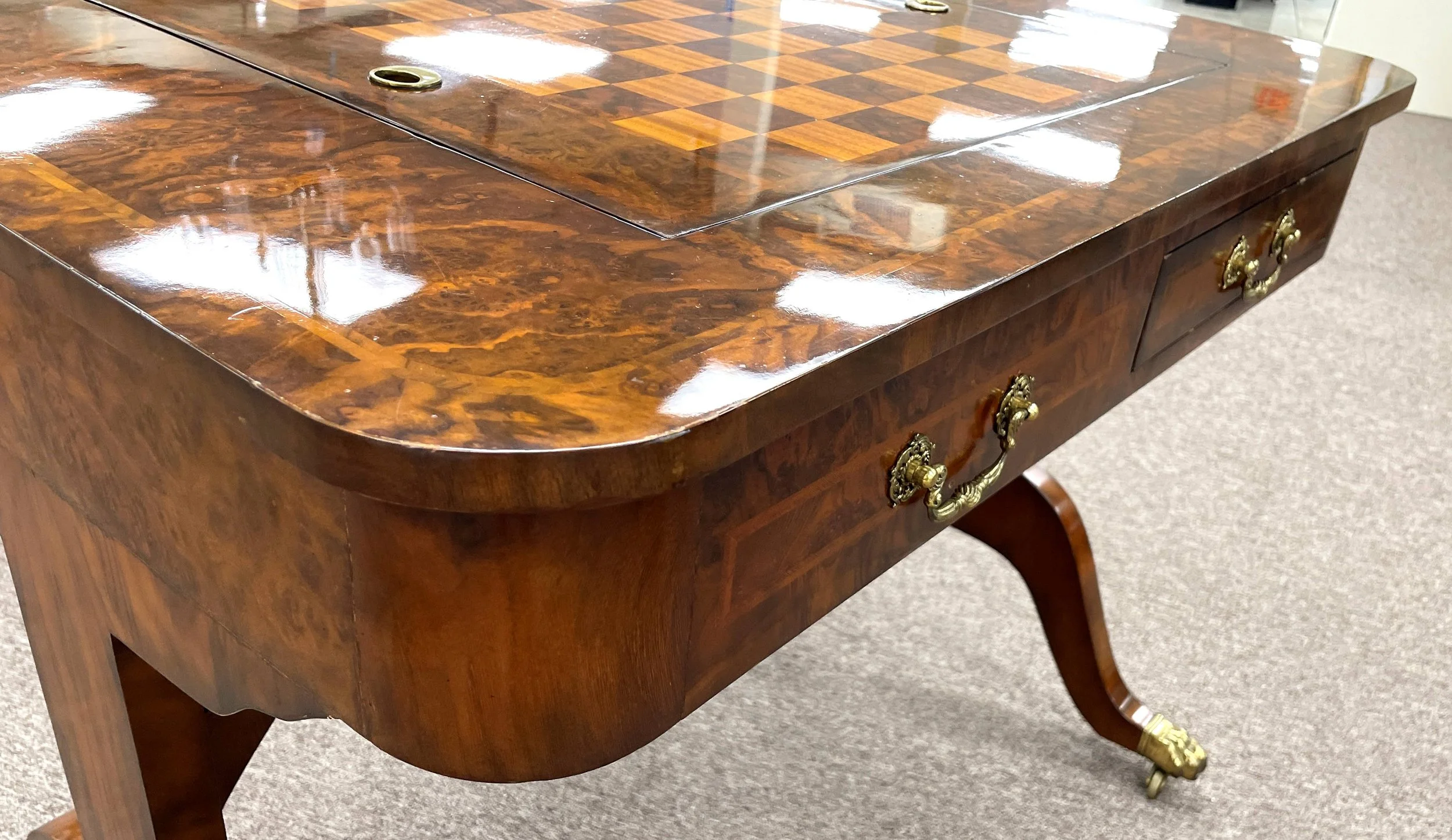Encore Furniture Gallery-Maitland Smith Mahogany Game Table with 2